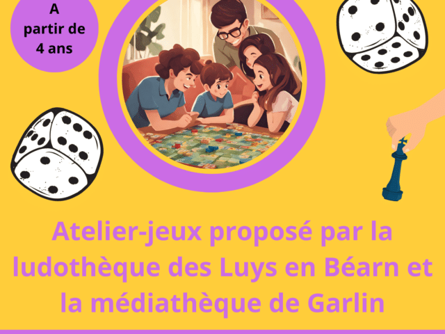 Jouer en famille, à la médiathèque, avec la Ludothèque des Luys en Béarn