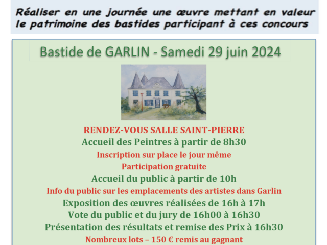 Concours Peindre en Bastide 2024