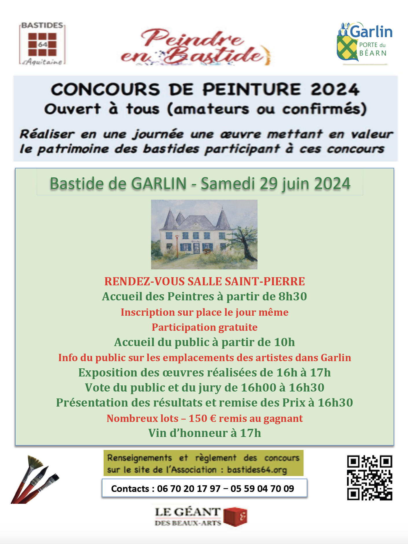 affiche journe e peindre en bastide 2024 a garlin jct valide e