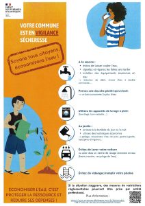 VOTRE COMMUNE EST EN VIGILANCE SÉCHERESSE