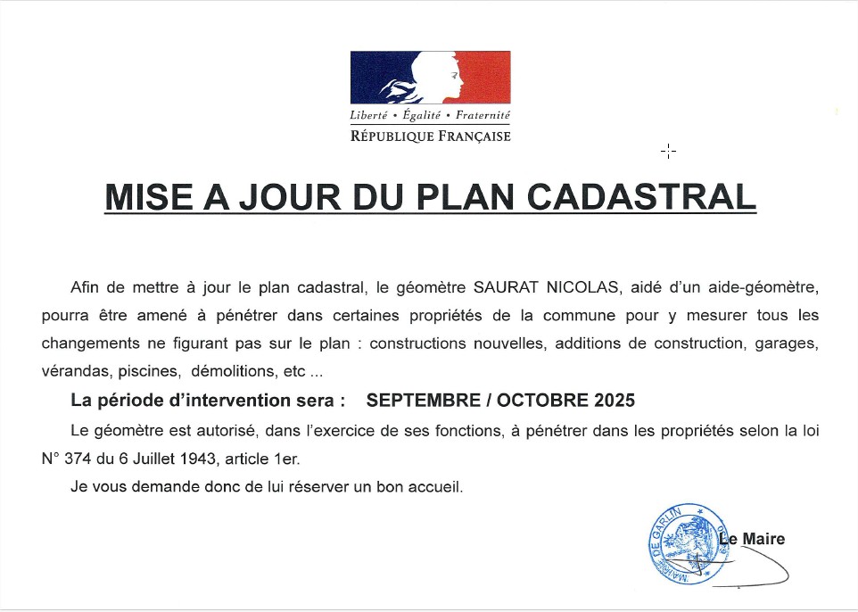 plan cadastral