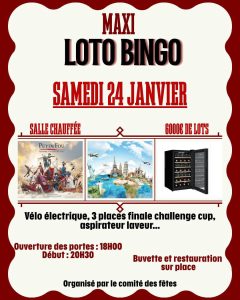 Maxi loto bingo du Comité des Fêtes 2026
