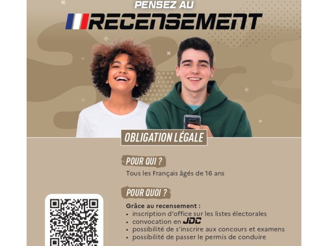 BIENTÔT 16 ANS ? PENSEZ AU RECENSEMENT