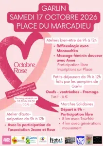 OCTOBRE ROSE A GARLIN : MOBILISONS-NOUS ENSEMBLE CONTRE LE CANCER DU SEIN !